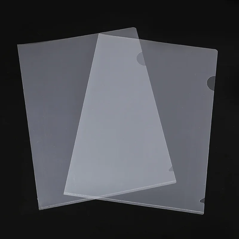 Factory Wholesale Cheap Thicker Office Meeting Letter Report A4 Plastic Cut Flush Transparent Clear L Shape File Folder