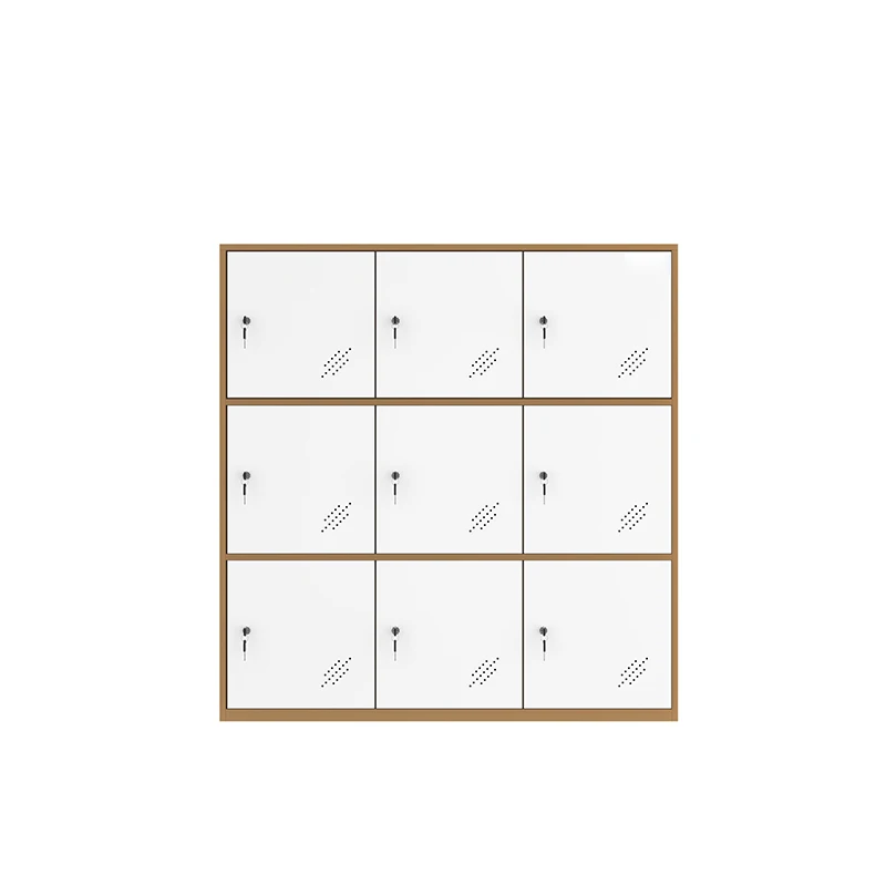 School Metal Lockers 9 door Design Clothes Phone Jewelry Locker Cabinet