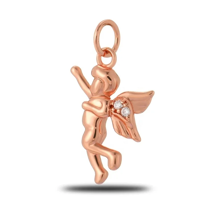 Pave Pendant Horseshoes Gold Plated Rectangle Pendant Necklaces Angle Charm Bracelet Charms For Jewelry Making Copper Charm