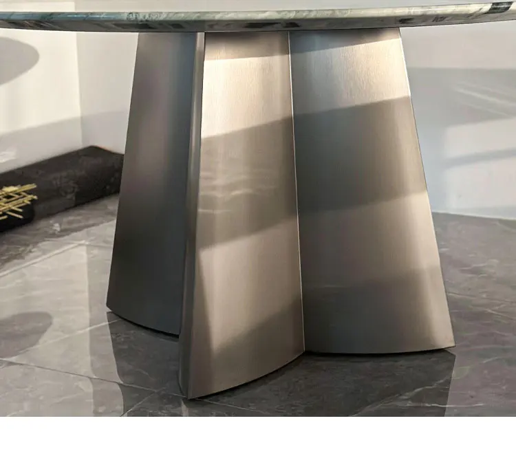 HZX Italian natural marble modern simple home round table high-end luxury round green jade luxury stone table Dinning Table