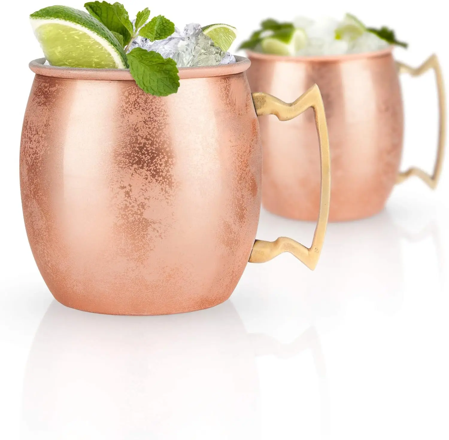 Custom Stainless Steel Cup Cocktail Moscow Mule Copper Mugs 500ml Beer Mug Bar Tools Champagne Gold Moscow Mule Mug 16oz