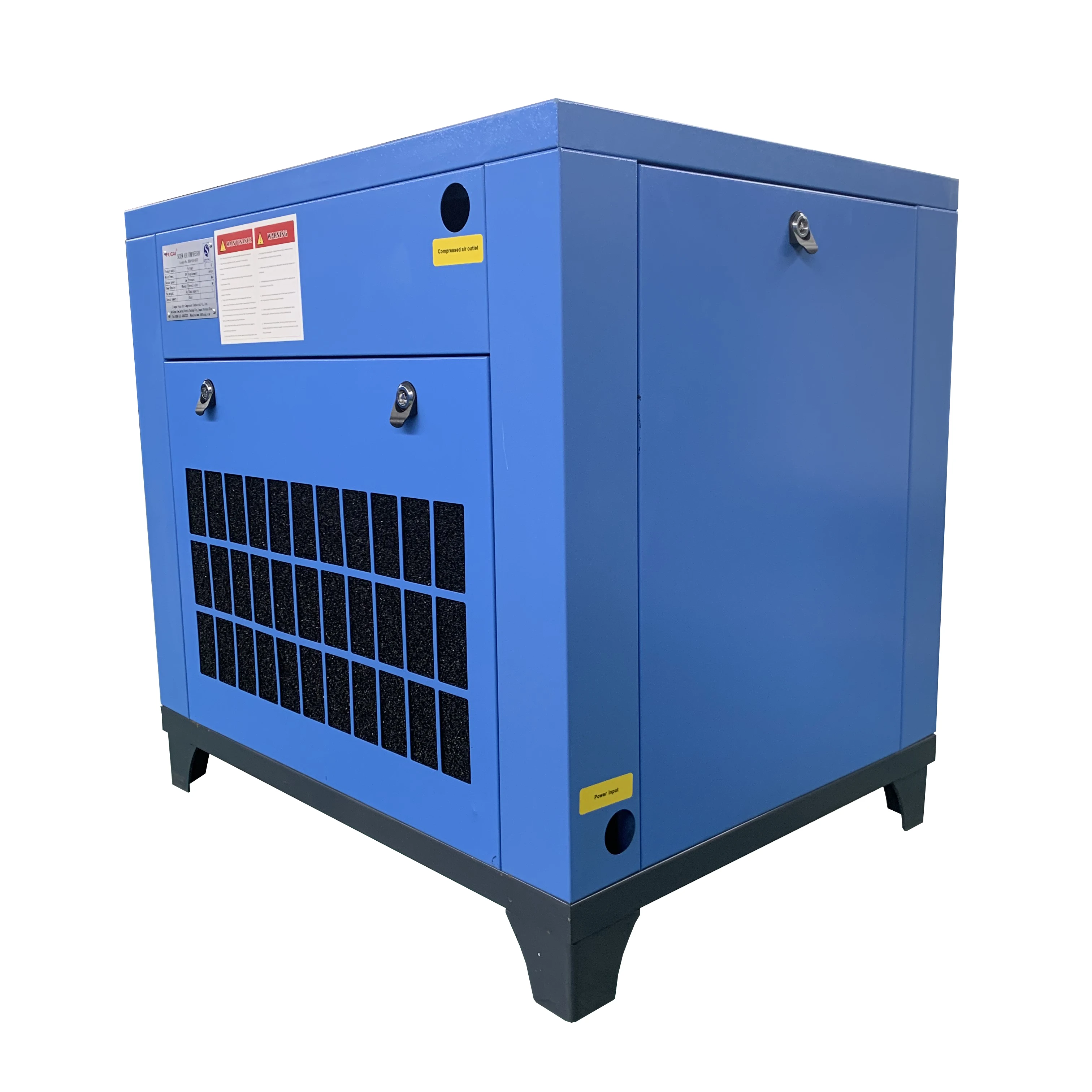 FUCAI permanent magnet stationary 10hp 7.5kw oil air-compressor inverter