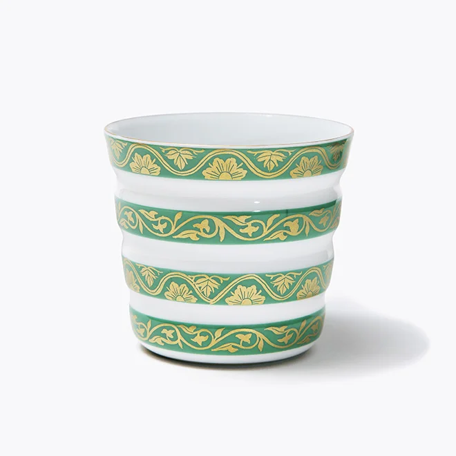 Japan Gold Patterns Stripe Multiple Usages Bonsai Vase Gift Tea Cup Porcelain