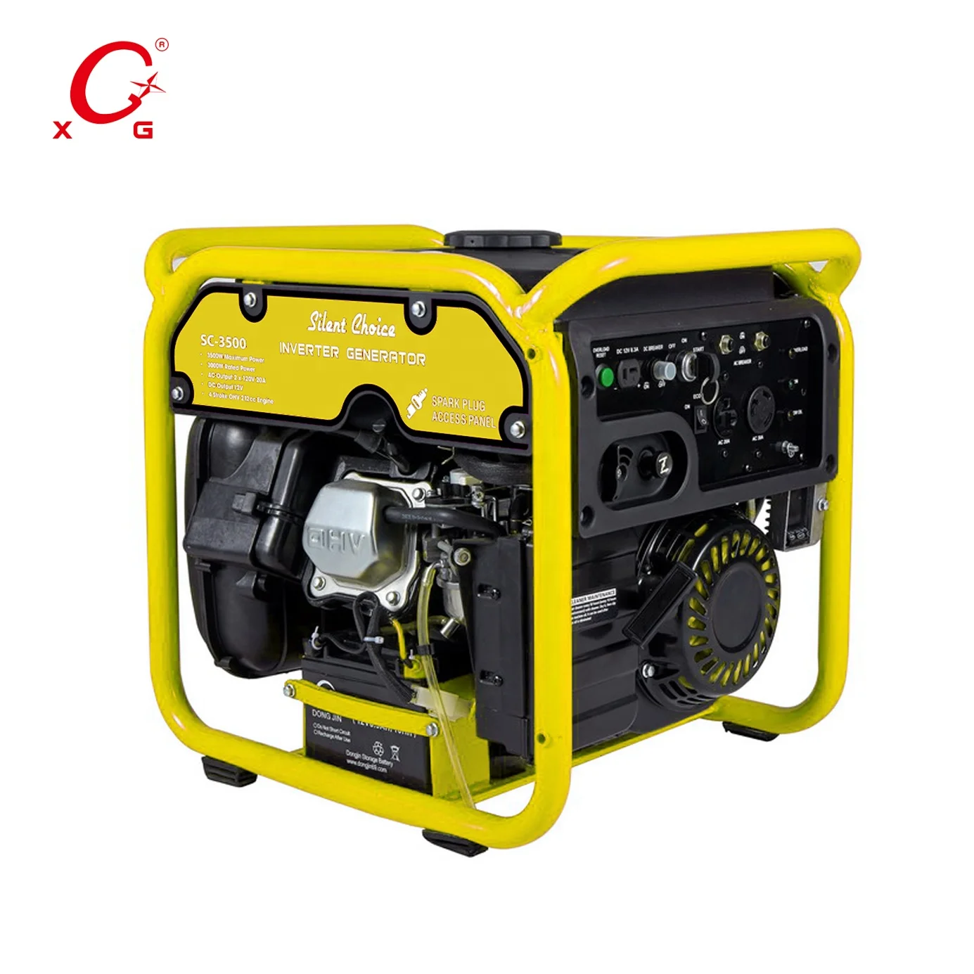 Silent Portable 4.3kVA Gasoline Generator Open Frame Remote Start GS CE Inverter Generator 3500W Digital Outdoor Mini Generator