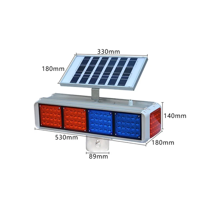 Red Blue Traffic Flash Double-Side LED Warning Strobe Light