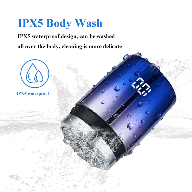 Travel Portable Usb Rechargeable Mini Rotary Shaver Electric Shaver Machine For Men