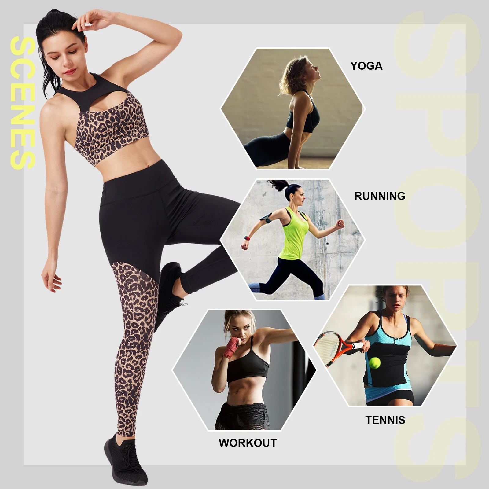 HEXIN new design custom logo women high waist sports fitness yoga wear gym fitness sets