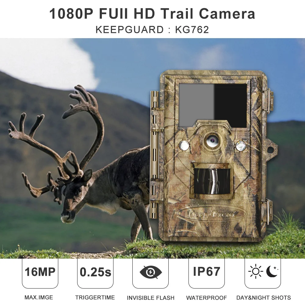 KG762 Trap Imagimg Scouting Night Vision Game 20Mp Wildcamera Trail Camera for Hunting