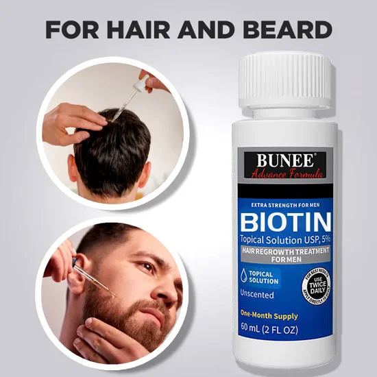 NEW package BUNEE hair Booster Regrowth treatment BIOTIN Scalp hair growth lotion tonic serum oil
