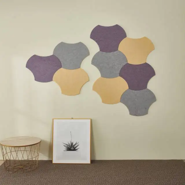
Art board design acoustic panel interior decoration soundproof eco friendly panels sound absorb indoor decor panels manufacturer 