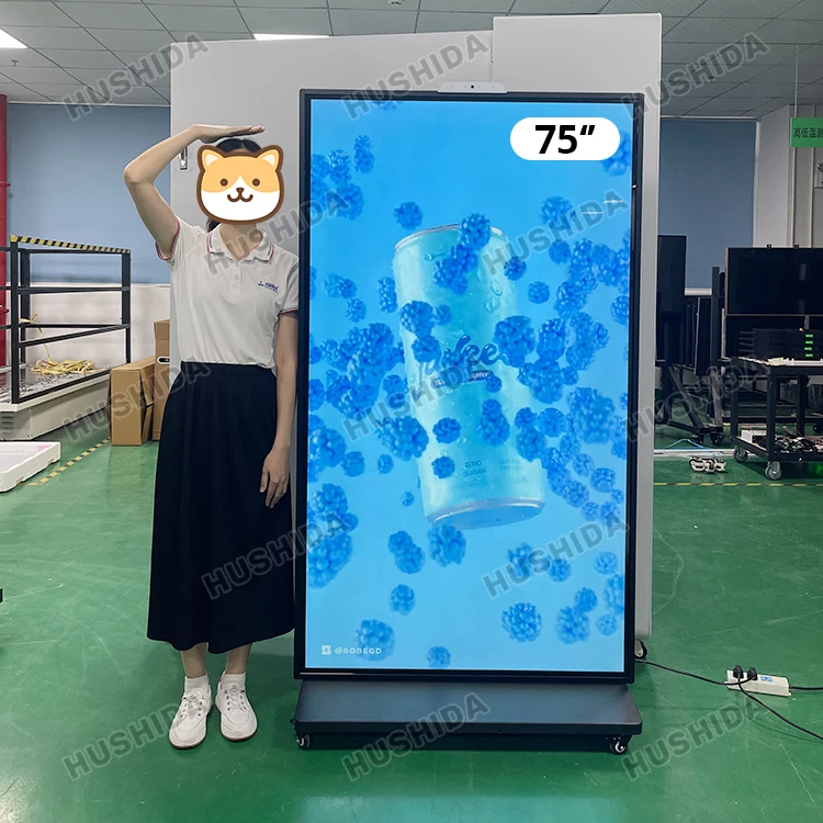 65 75 85 inch 4K UHD shopping mall android touch screen lcd digital signage video advertising digital kiosk touch screen