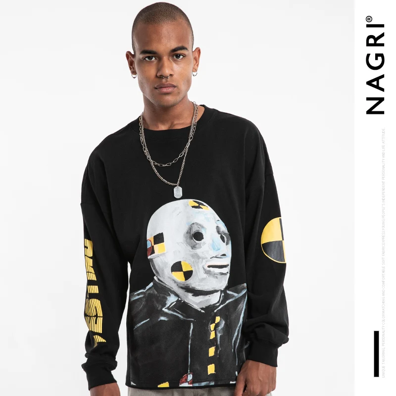 
Low MOQ Long Sleeve High Street Fashion Special Printing Sublimation Custom t Shirt 