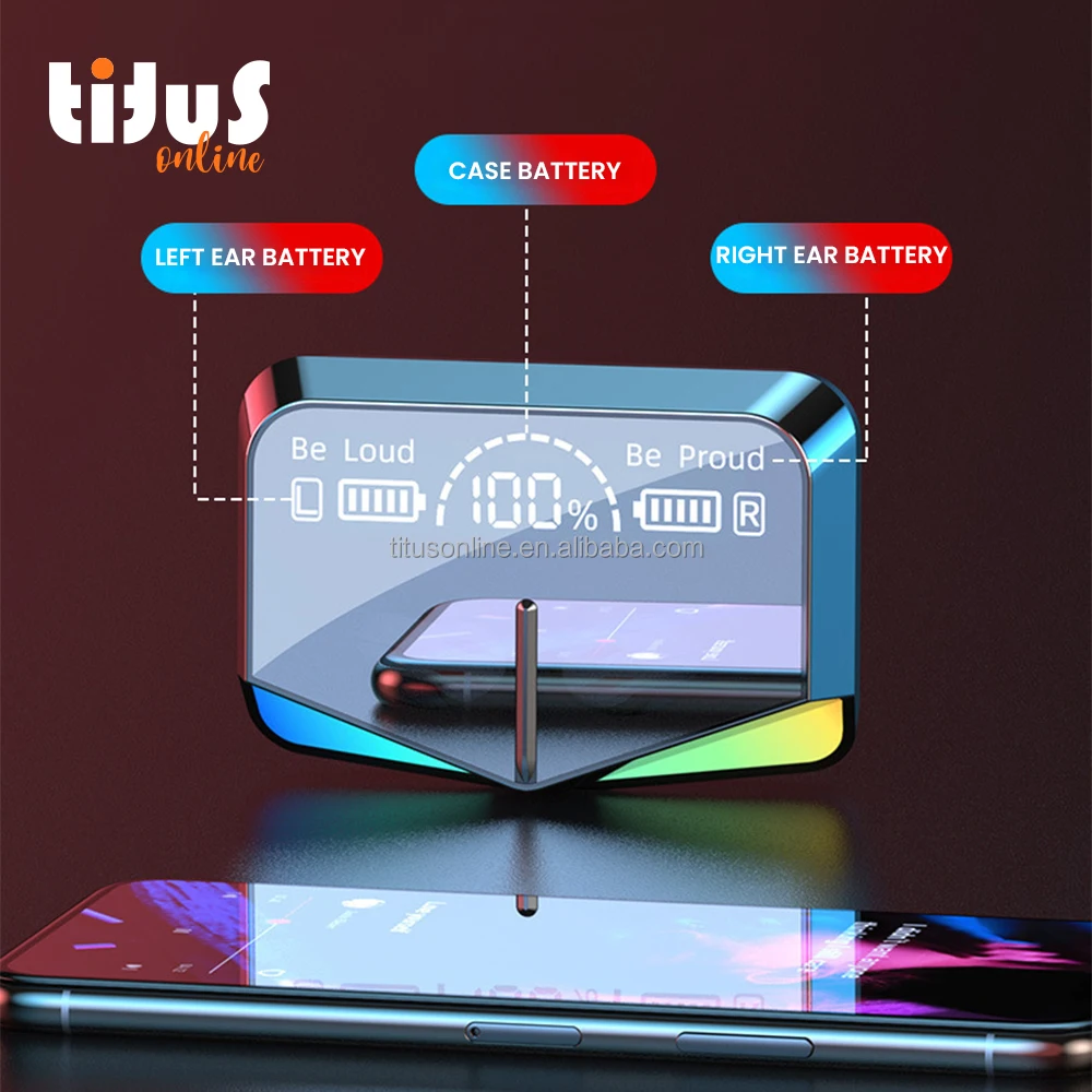 M28 Type C Gaming Earphones Headsets Rgb Lights Wireless Earbuds Gaming Mini Gaming Tws Earbuds