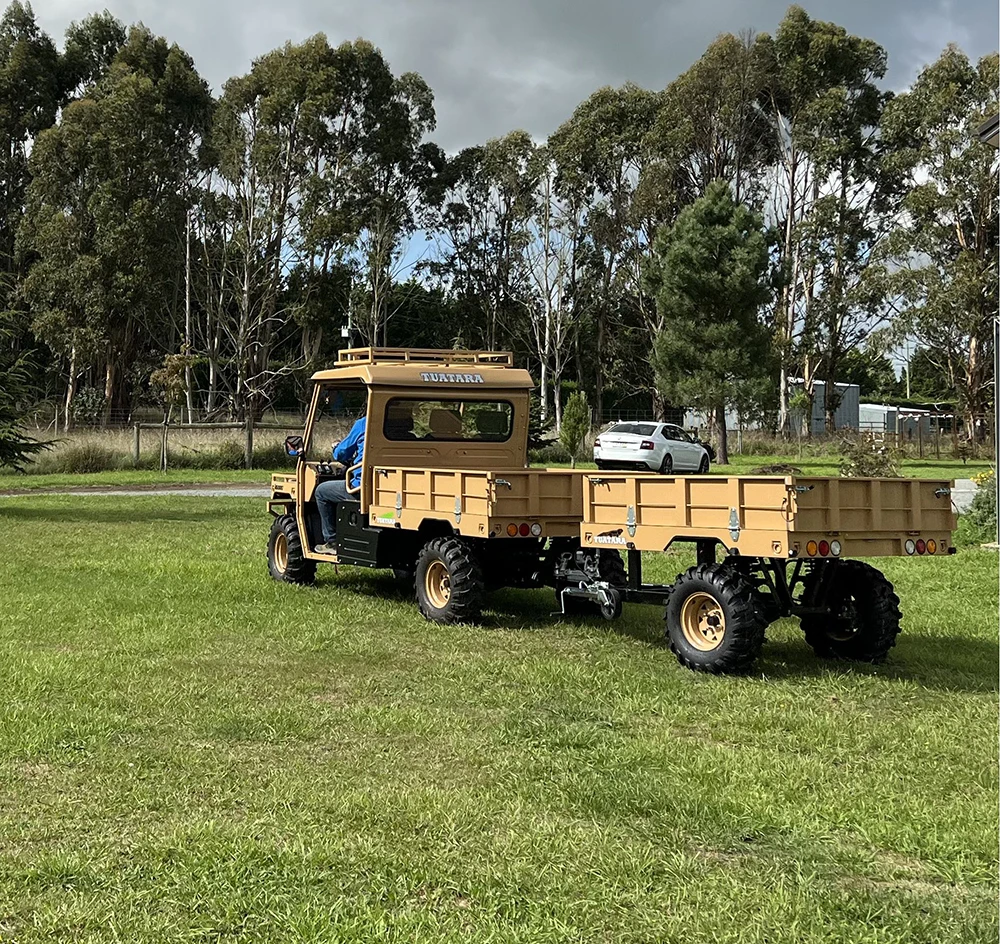 All Steel Transport Machine Utility Farm Cart Atv With Towing Trailer 500kg Atv