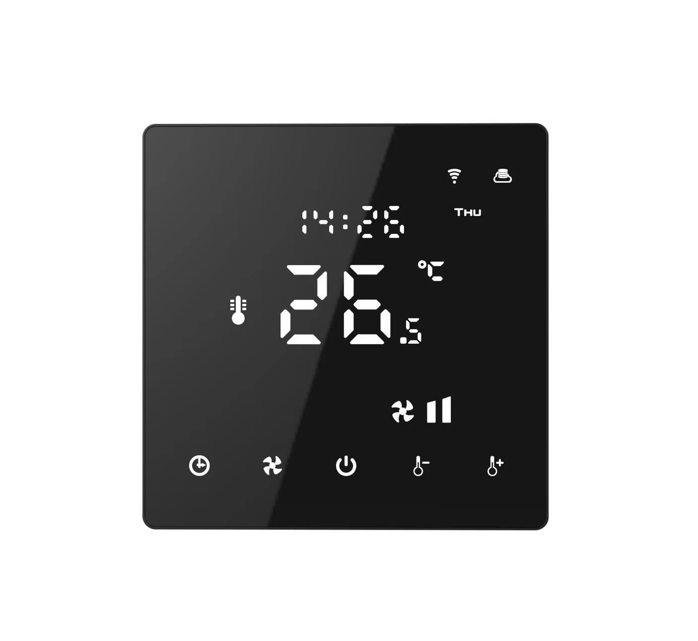 High Quality 2 Pipe 3 Fan Speed Thermostat LCD Digital Display Air Conditioner modbus fan coil Thermostat