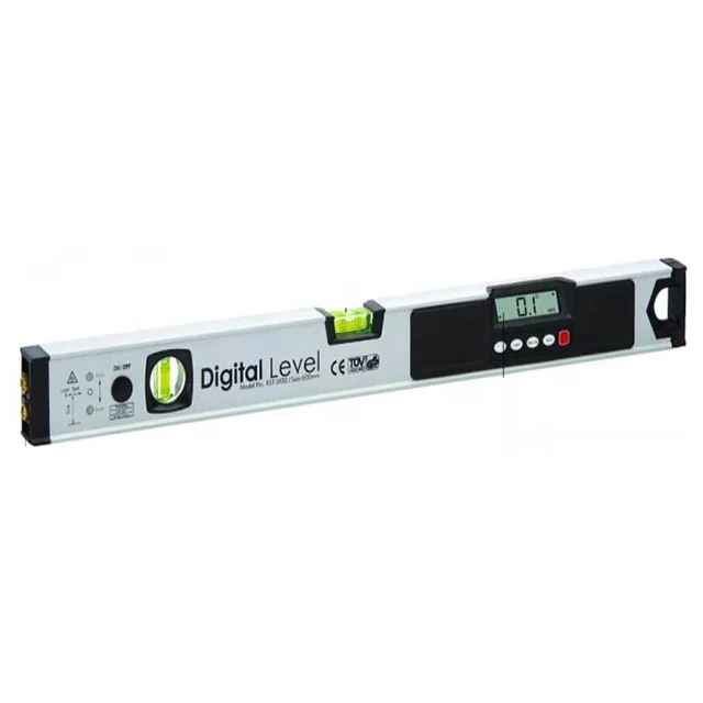 White   Digital Laser Level Ruler  Angle Gauge Finder Horizontal Vertical Cross Line Laser Level Measuring Tape