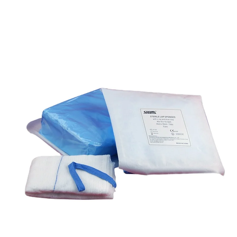 
100% cotton sterile lap sponge gauze lap sponge with x-ray 