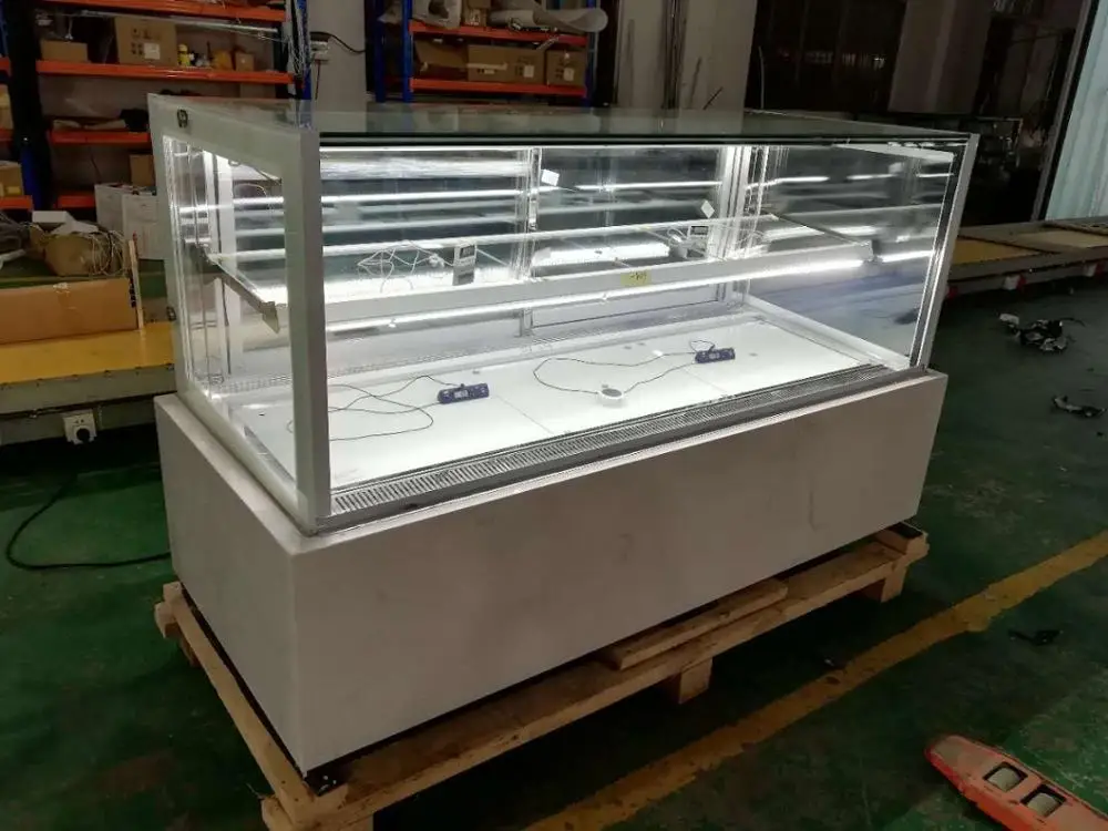 commercial marble bakery pastry cake display refrigerator cabinet showcase