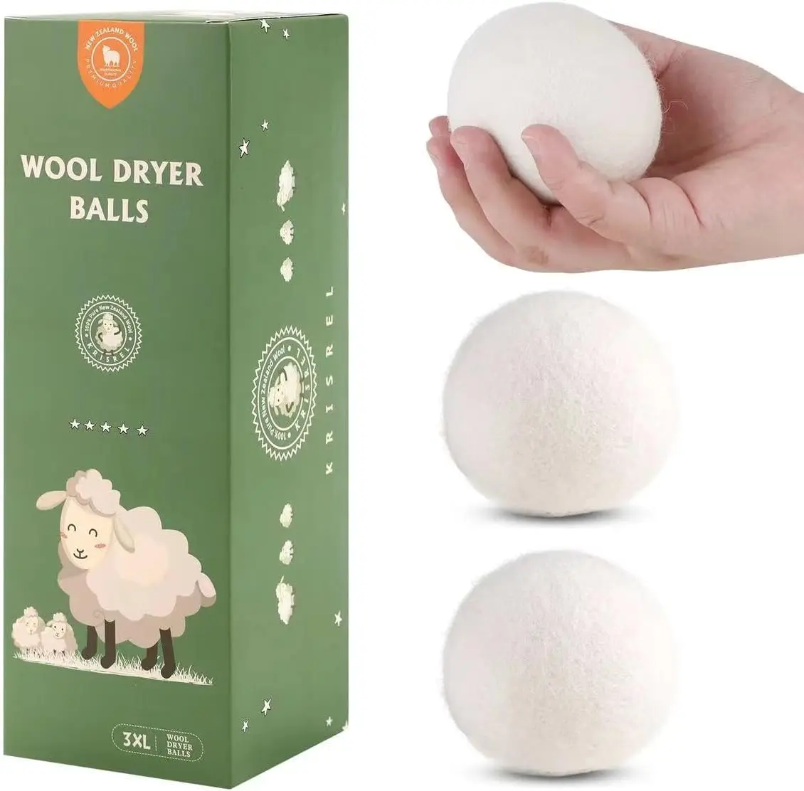 Best Selling Products 2024 New Trending in USA private label Organic Wool Dryer Balls for Laundry Washing Machine