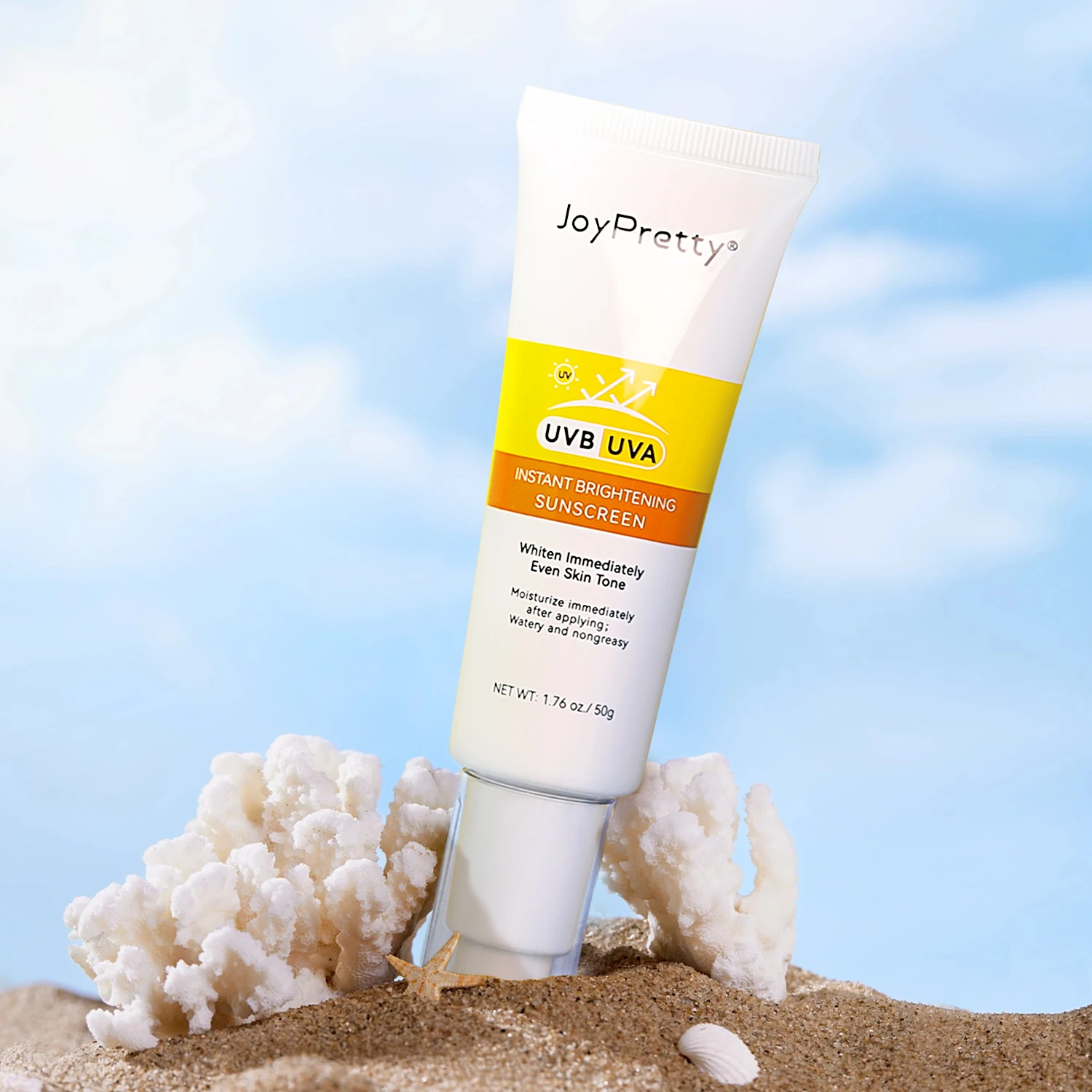 Custom logo Private label organic Moisturizing UV Protection Lighten instant whitening Sunscreen spf 50 PA+++