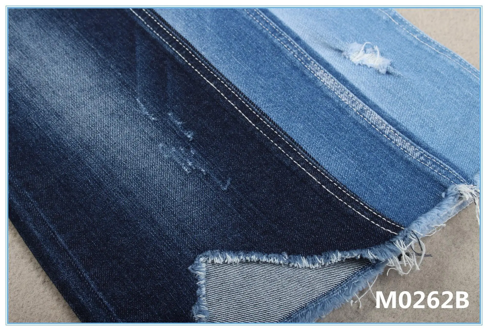Sustainability recycled polyester plastic bottle repreve stretch denim fabric for jeans
