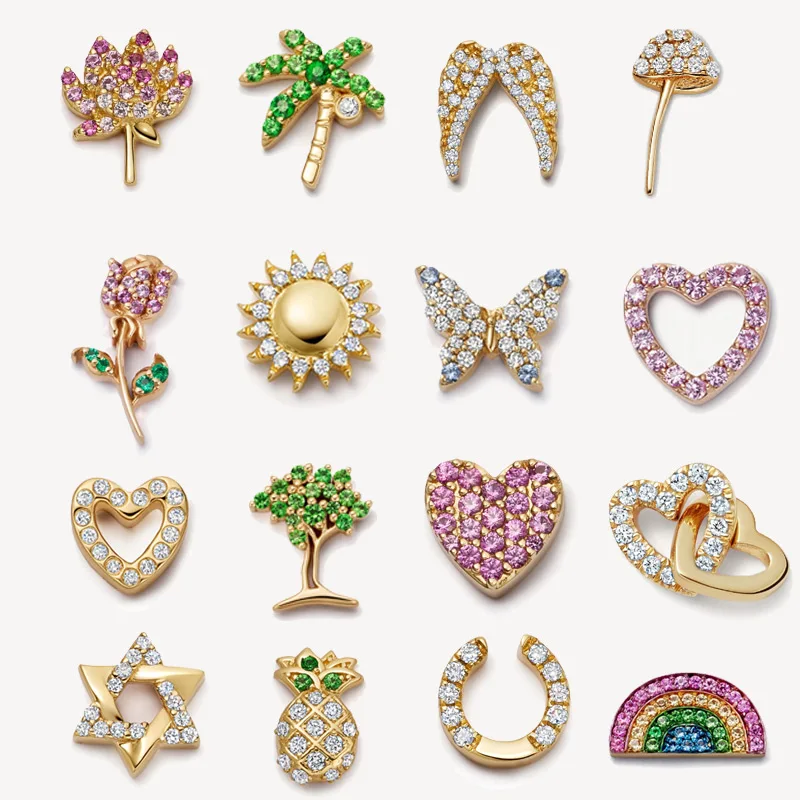 LUCKYDG Wholesale Custom 14k 18k Gold Plated Locket Charm Accessory OEM ODM Mixed DIY Charms Jewelry Making