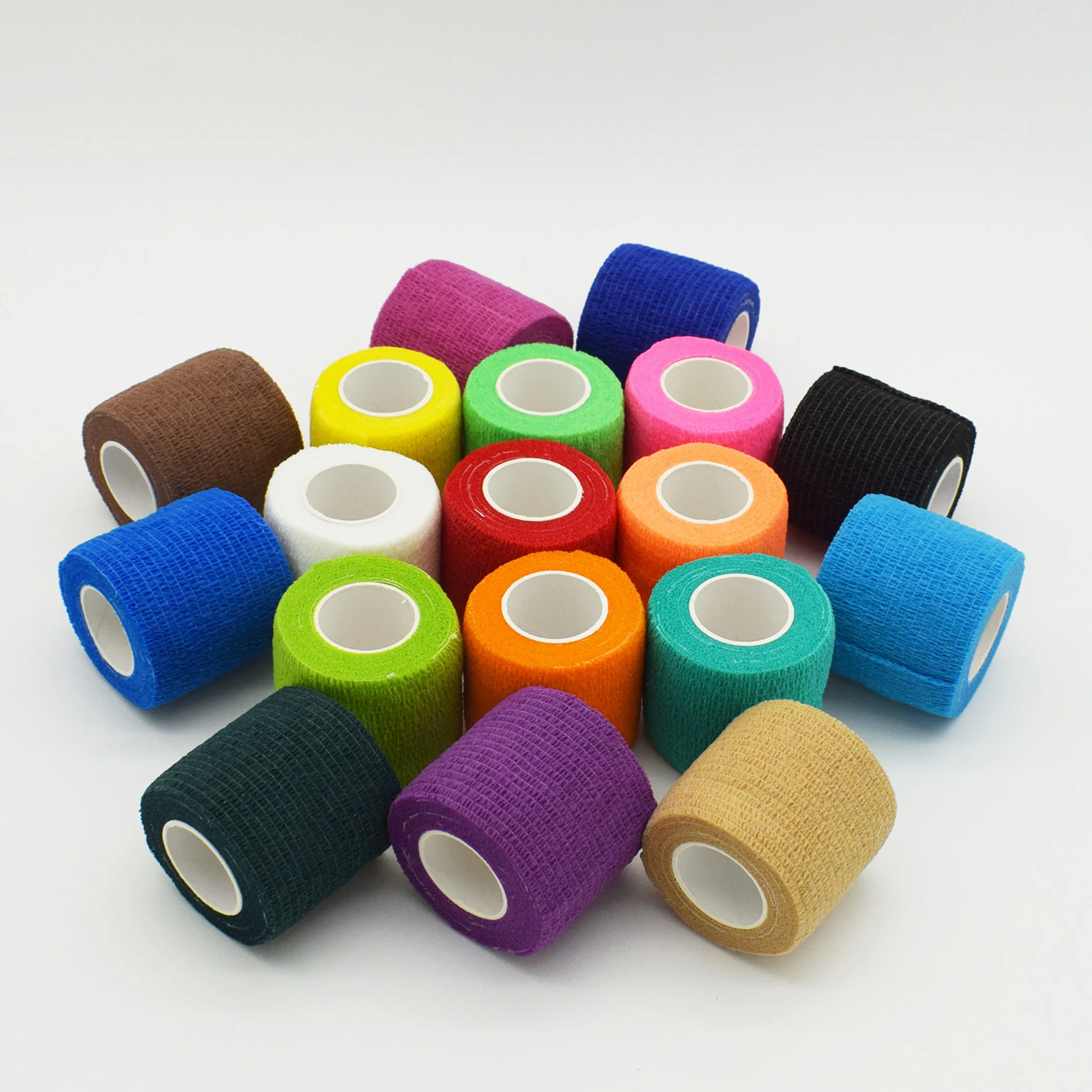 Wholesale Cheap hige quality Waterproof Non woven Sports athletic colorful self adhesive elastic bandage