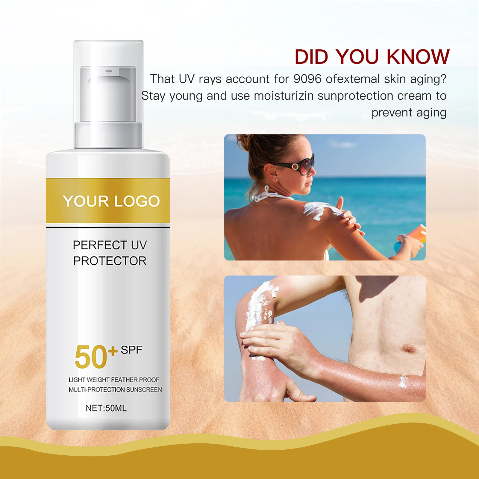 Солнцезащитный крем Spf 50 солнцезащитный частная марка Органический для тела и лица Водонепроницаемый увлажняющий отбеливающий
