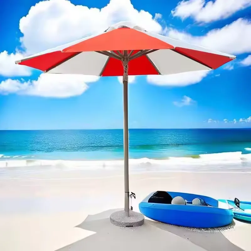 High Quality Custom Aluminum Sunshade Umbrella Modern Wire-Drawn Design for Outdoor Park Restaurant