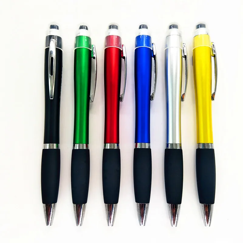 Wholesale office stationery advertising gifts press plastic ball point metal pen transparent gourd sublimation pen with logo