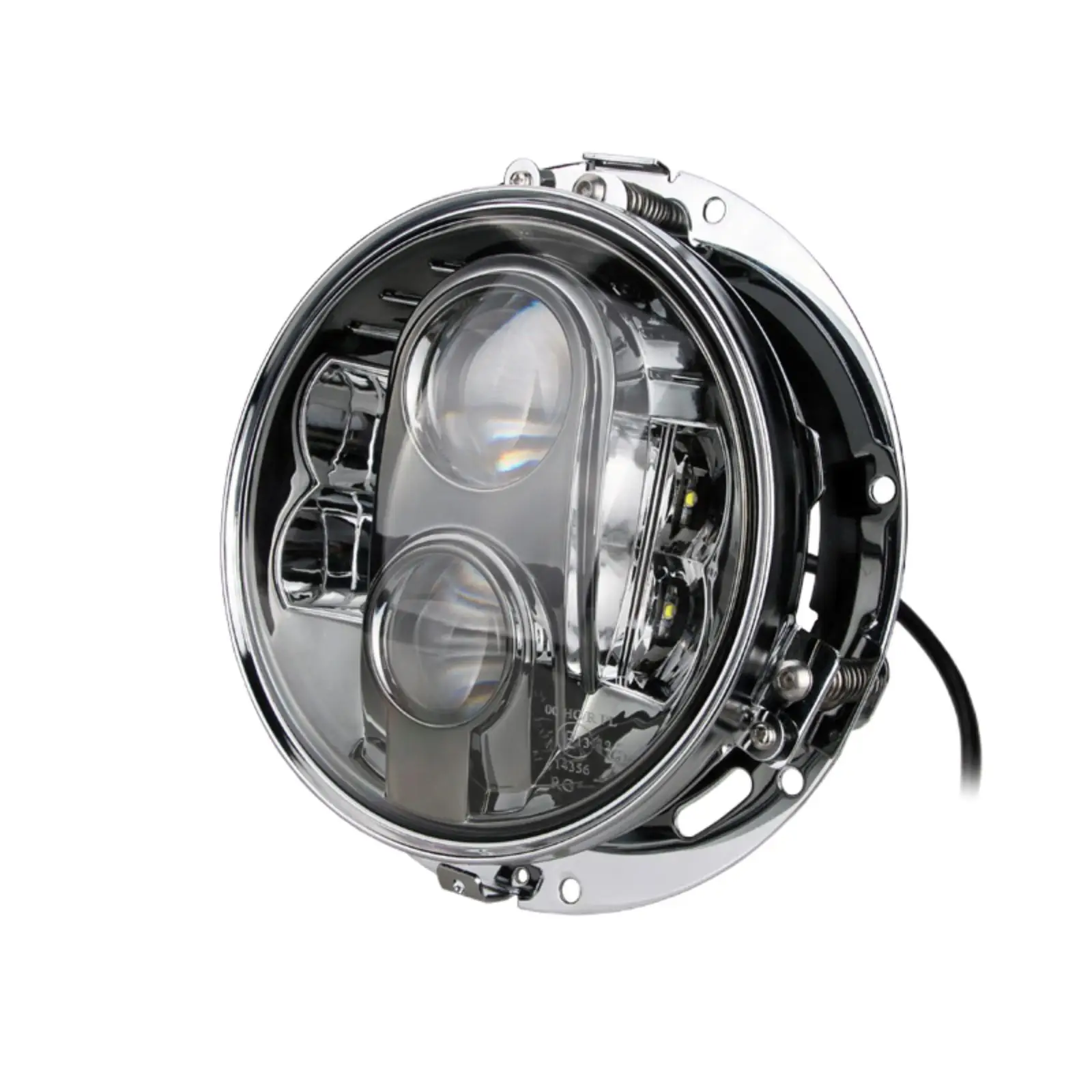 
Светодиодная фара для мотоцикла от 7 дюймовый круглый светодиодные фары для Хар лей внедорожный высокое ближнего света с Ангел глаз 