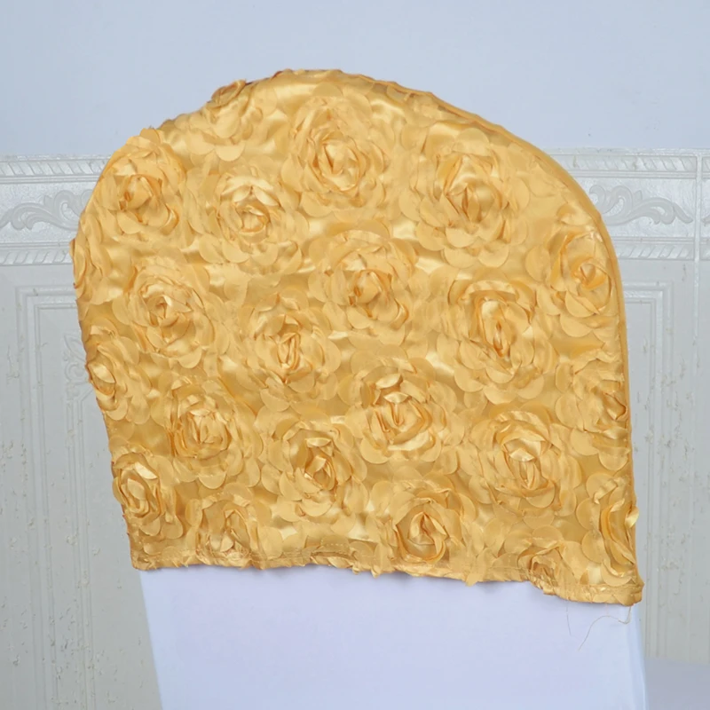 spandex rose rosette flower chair sashes for chair cover