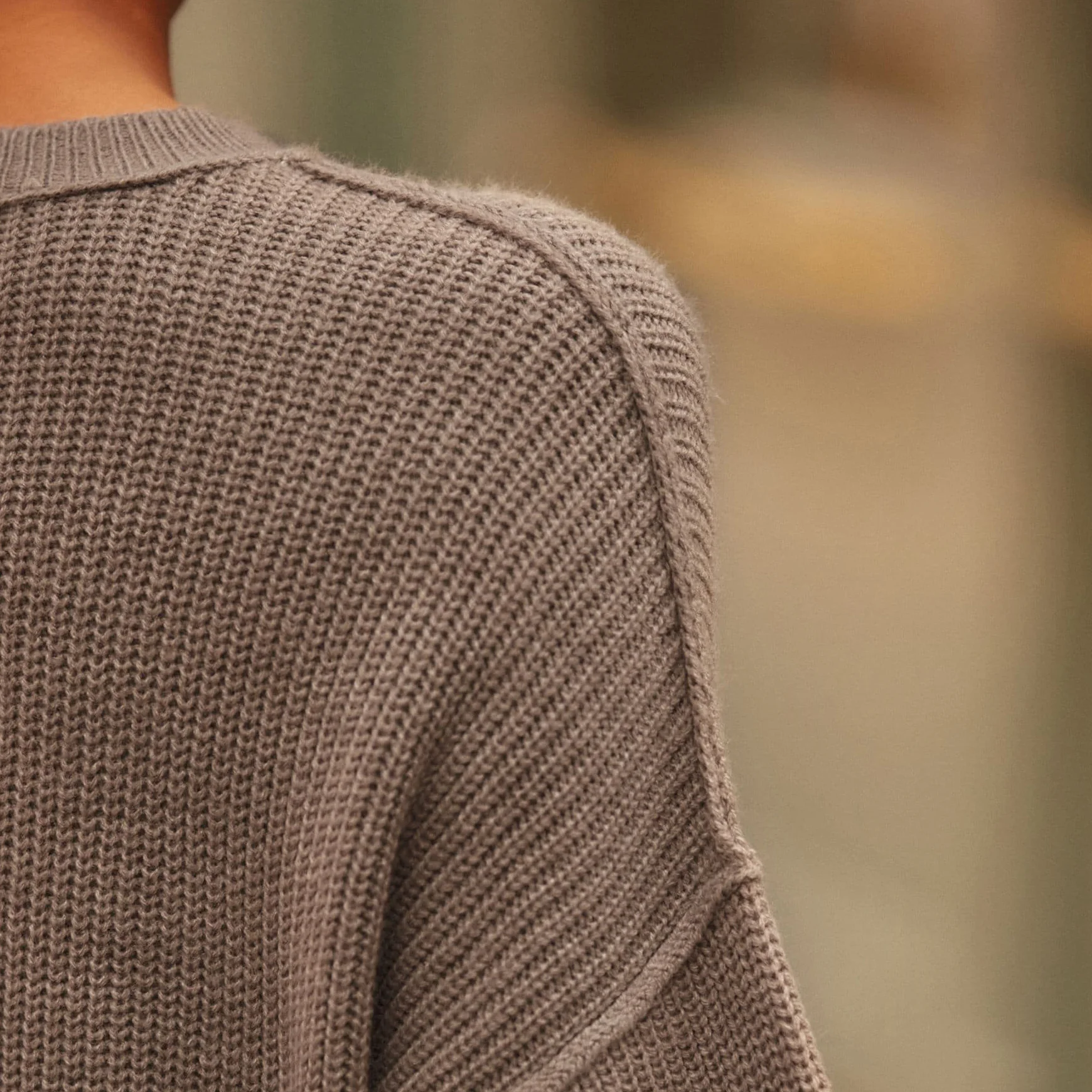 Custom Winter Crewneck Oversized Long Sleeve Women Knitted Crochet Sweater