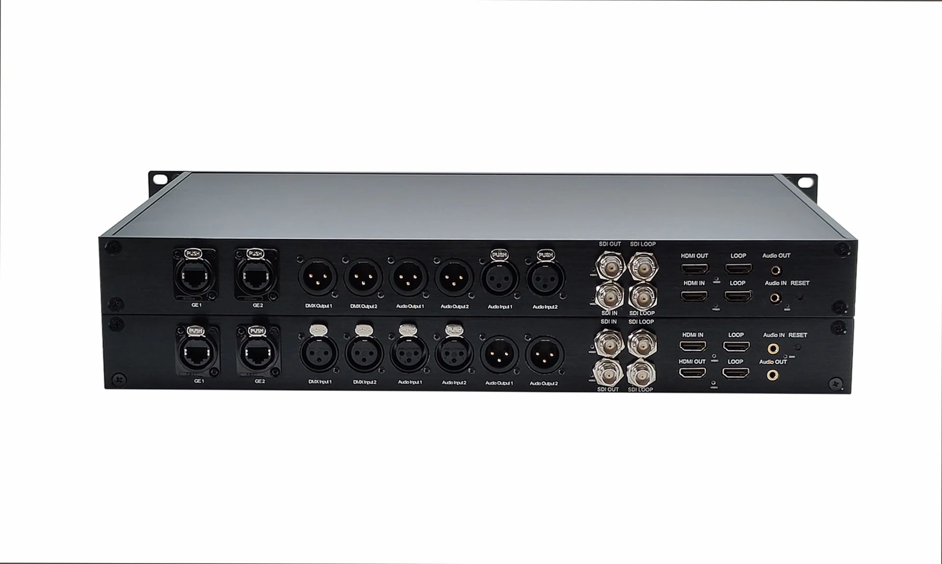 12G SDI Fiber Converter with AUDIO/ETHERNET and Loop Out LC 10KM oem 12g sdi fiber extender transmitter receiver