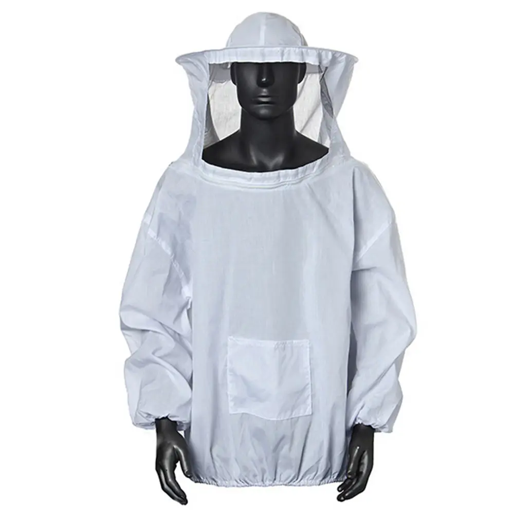 Chinabees Professional Beekeeping Anti bee suit Jacket Practical White Protective  Veil  With Hat Equip Suit
