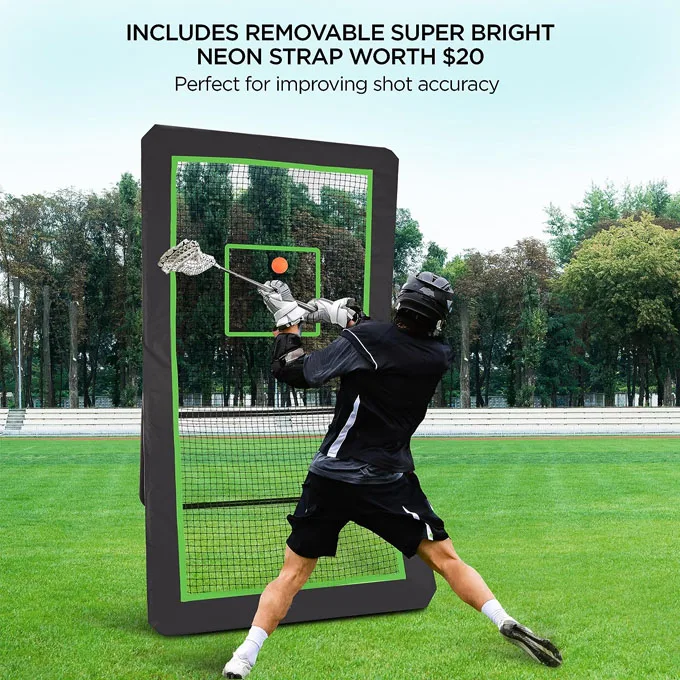 Professional steel frame backstop ball return net bounce target wall lacrosse rebounder