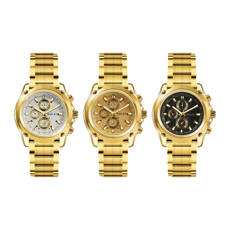 STAR RUDDER 3020M mens high quality gold wrist watch,premium hip hop watch set,japan movt quartz oem odm watch manufacturer