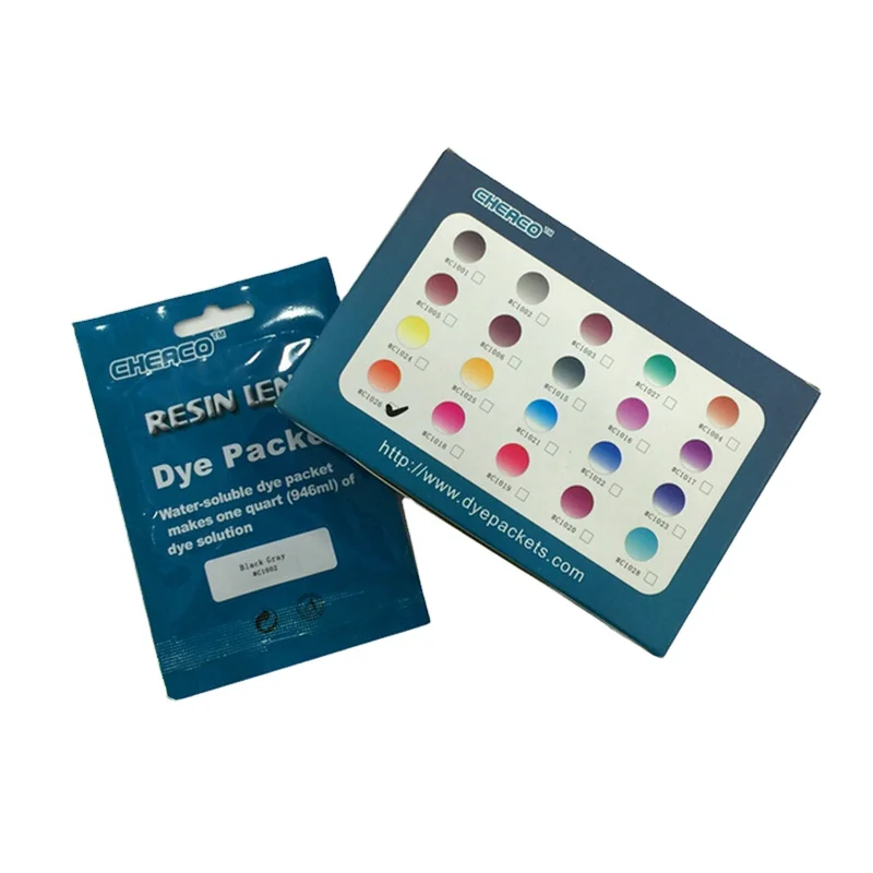 10pcs Resin CR Lens Tinting Powder Material Color Tint Dying Dye Solution Packet E4710 Free Shipping