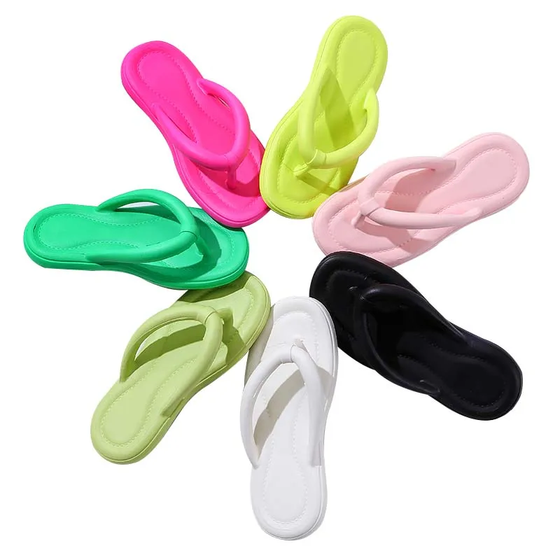 OEM Custom Logo  Flip-flop Slippers For Women Summer Outdoor EVA Slippers Unisex Flat Ladies Slippers