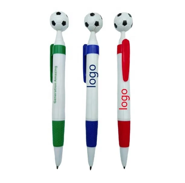 Custom funny basketball ball pen with your print plastic football baseball head brain ballpoint pen for promotion