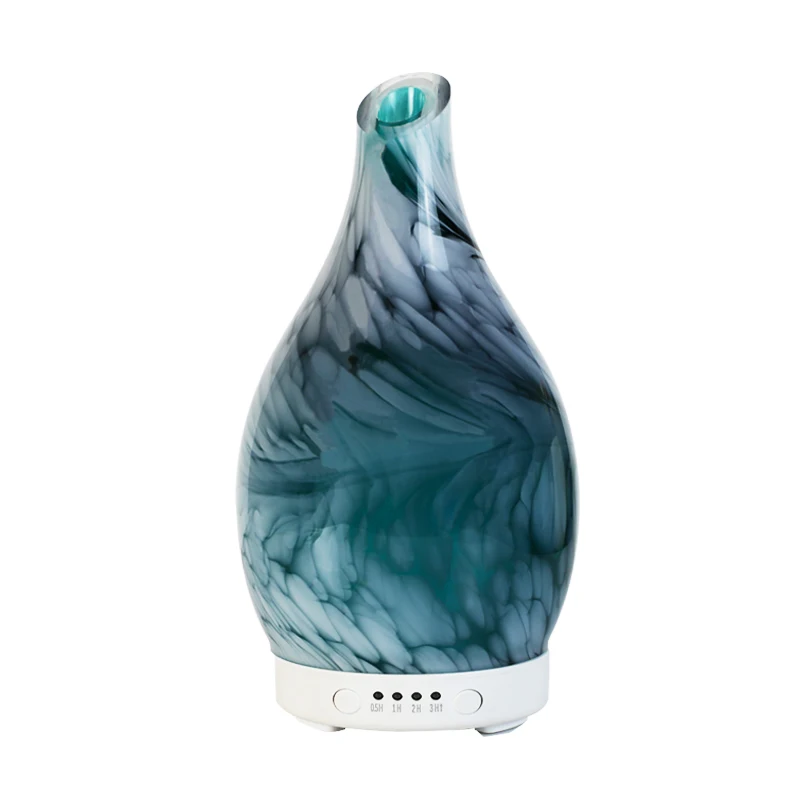 OEM Factory Glass Vase Shape Gradient Color 100ml Mist Air Humidifier Aroma Diffuser