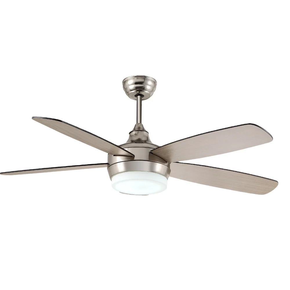 Modern simple decorative plywood blades remote control ceiling fan with lights