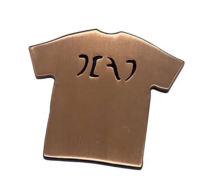Antique Copper Plated lapel pin T shirt logo design Die Casting Brass butterfly clutch Metal Pin Maker