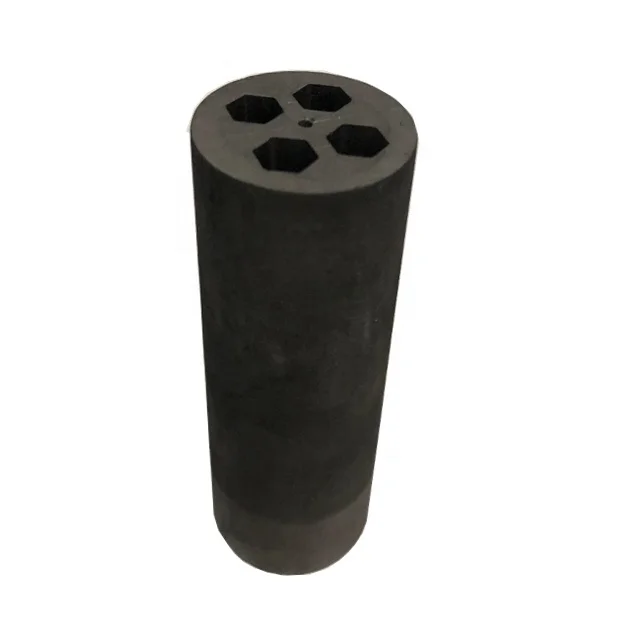 Hexagonal tube graphite mold for brass foundry furnace