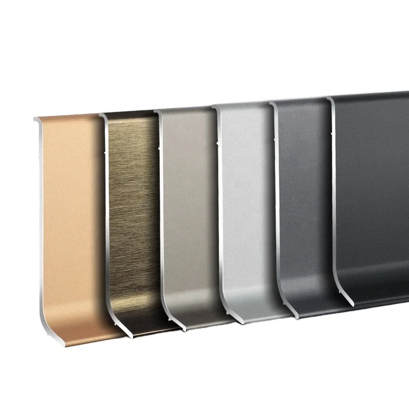 China factory aluminum profile wall protected aluminum baseboard floor decoration aluminum skirting board