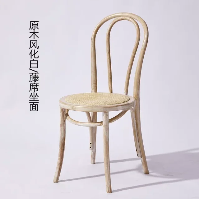 Woven rattan chair Rattan Dining Chair Wooden Retro Modern Restaurant used Furniture dining chair