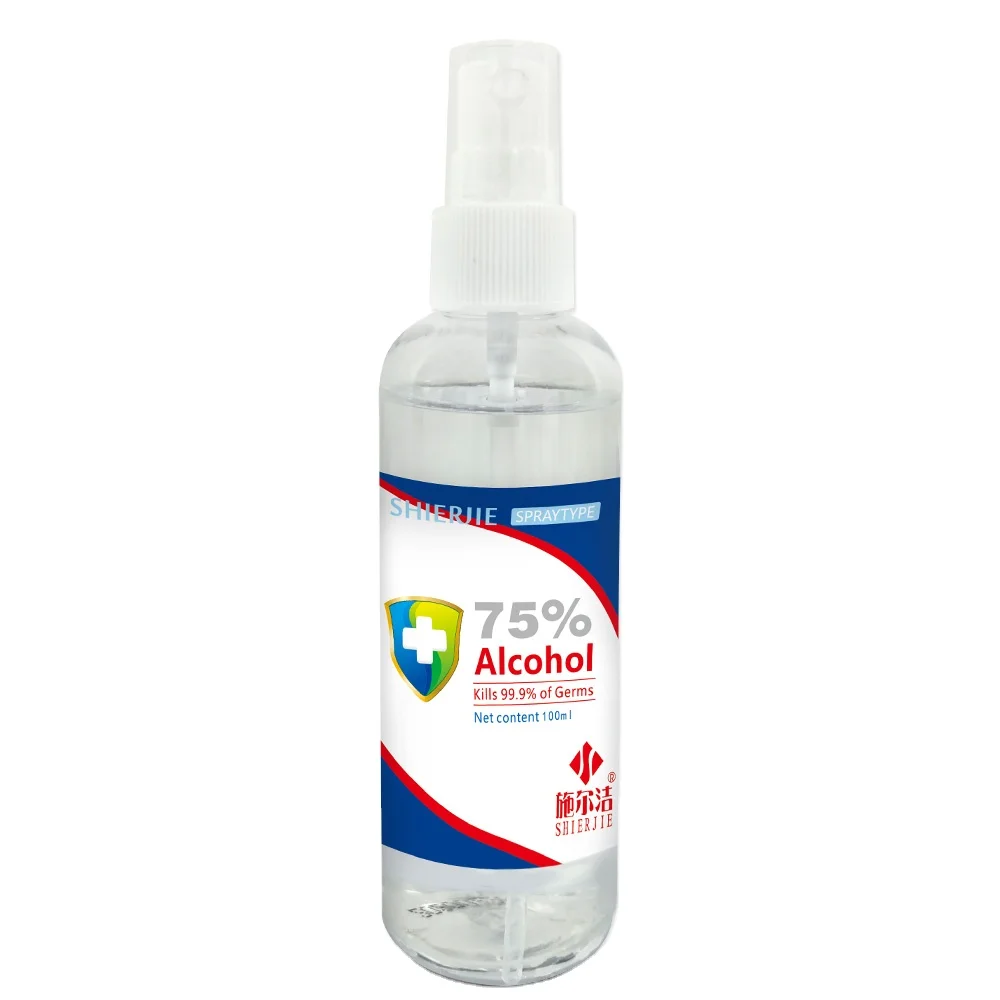 Wholesale Household Alcohol Hand Sanitizer Gel 100ml Transparent Alcohol Disinfectant Spray