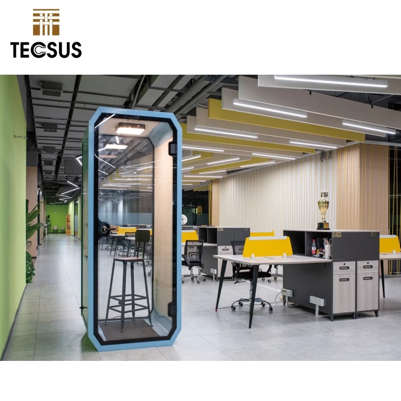 Noise Reduction Soundproof Private Space Phone Booth Prefab Movable Acoustic Office Pod Meeting Booth