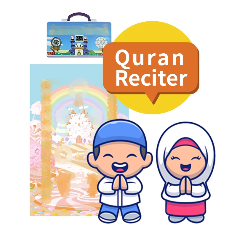 Dreamy 100x60cm Portable Prayer rug with Compass Muslim Islam Waterproof Prayer Mat Carpet with Bag prayer rug