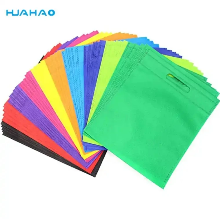 In Stock  Eco-friendly Non-woven D Cut Bag Carry Grocery Shopping Tote D-cut Non Woven Bags
